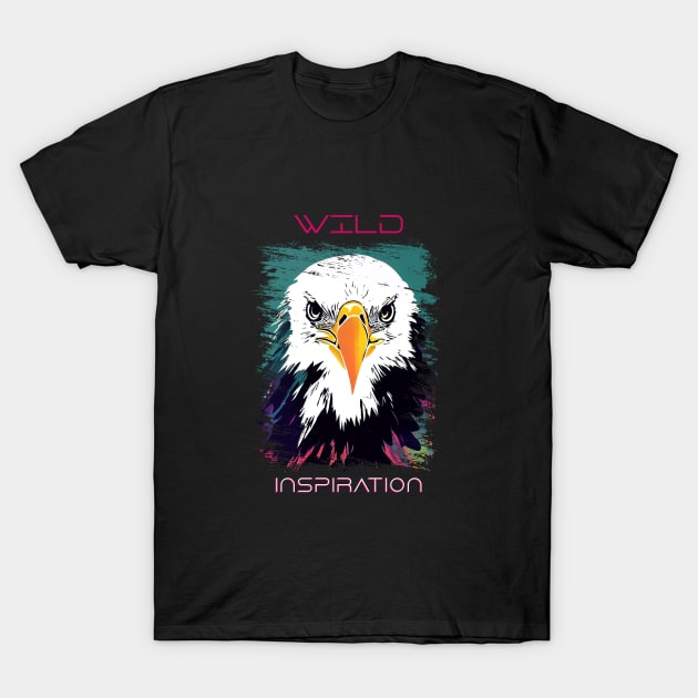 Eagle Wild Nature Animal Colors Art Painting T-Shirt by Cubebox